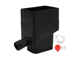 Sistema Profesional De Recolección De Agua De Lluvia Con Desviador De Drenaje Resistente A Los Rayos Uv Para Jardín Y Césped - Negro