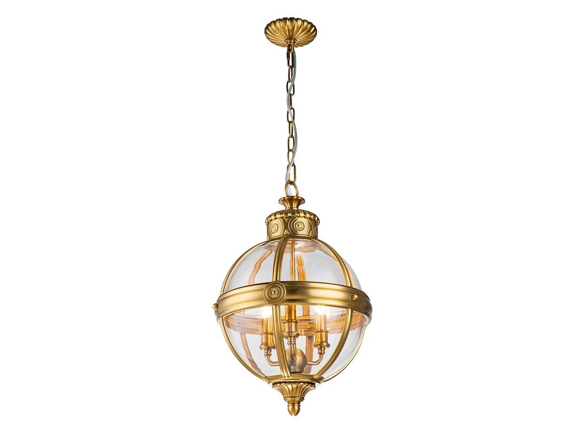 Candelier FEISS (Fe-Adams-3P-BB) Adams Steel, vidrio transparente E14 3 Bulbos