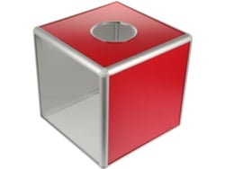 Caja De Donaciones Multifuncional De Aluminio Transparente De 30x30x30 Cm, Urna Cúbica Para Sorteos De Lotería.