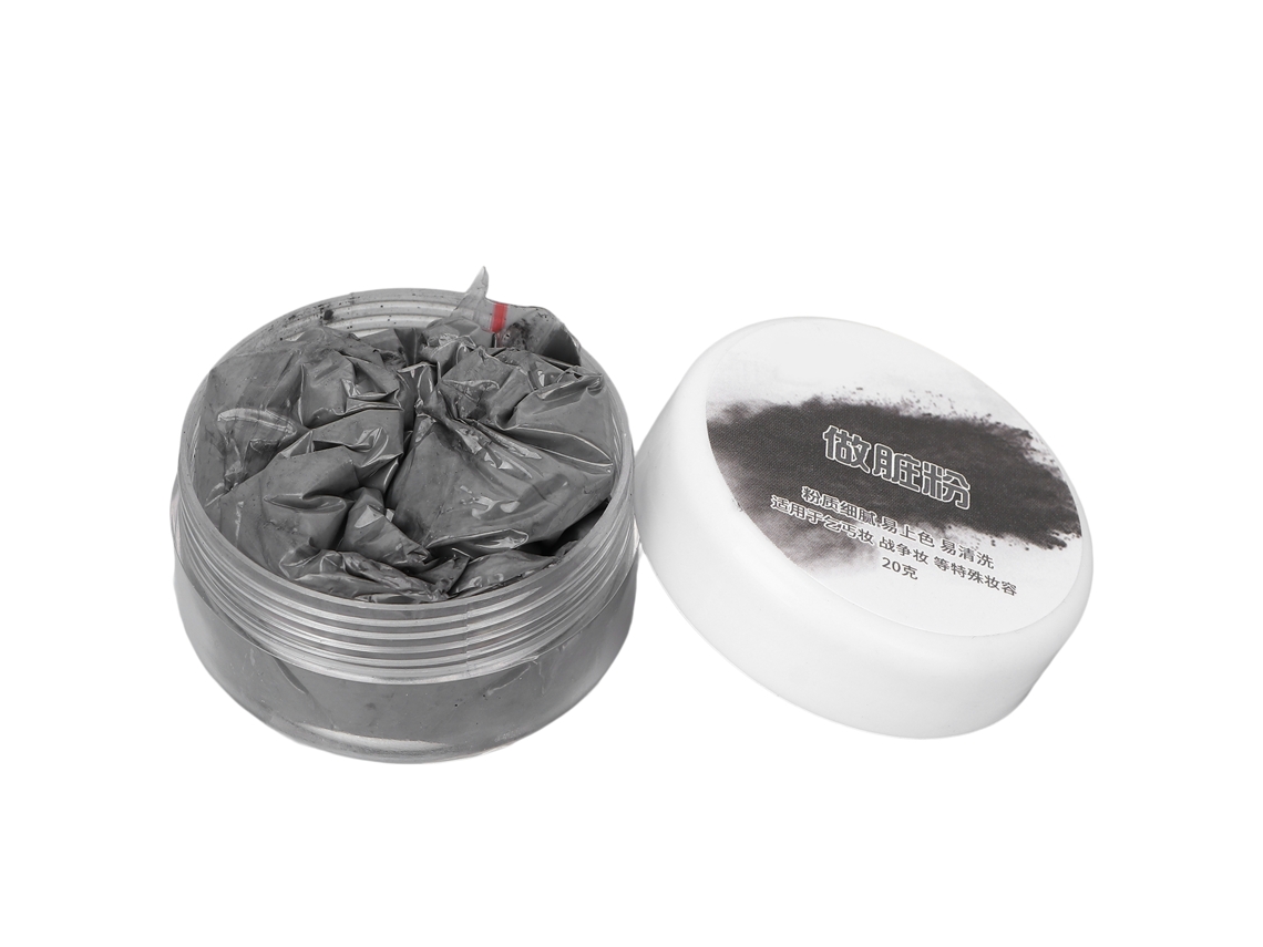 Polvo Suelto Efecto Cara Sucia Ceniza Quemada Gris Oscuro 20g Maquillaje Halloween