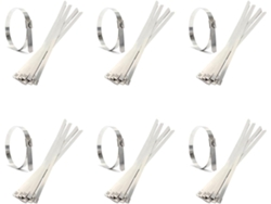 60 Correas De Escape De Cable De Acero Inoxidable De 0,39 Pies X 15,75 Pulgadas Con Metal