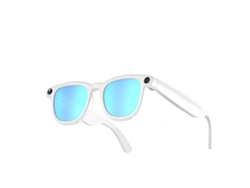 Gafas Inteligentes Con Cámara 12mp Full Hd | Traducción Por Imagen, Grabación Y Llamadas (montura Blanco-azul 2 Pares De Lentes)