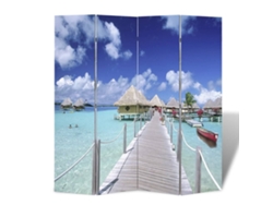 Panela Plegable LOVELY HOME con Estampado de Playa (160 x 170 cm)