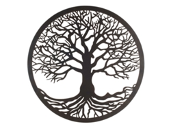 Decor and Go Adorno Pared Arbol De La Vida Adorno Pared de Apliques Metal Colección Étnico Modelo D BY SIGRIS