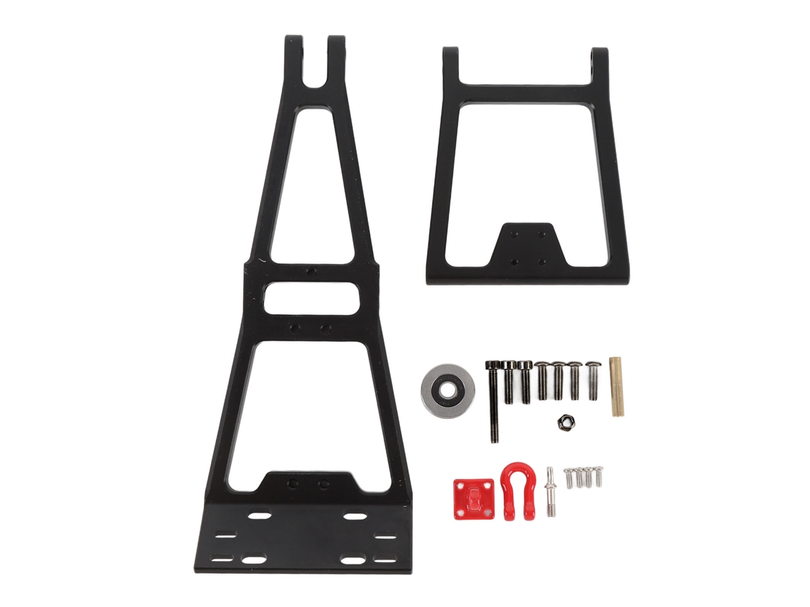 Ymsl Kit De Construcción De Grúa Y Remolque Para Camión Rc Brazo De Remolque Y Soporte De Remolque Trasero Para Coche De Escalada 1/10 Negro Hxl