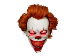 Máscara De Payaso De Halloween Con Luces Led, Accesorio De Látex Aterrador, Cosplay