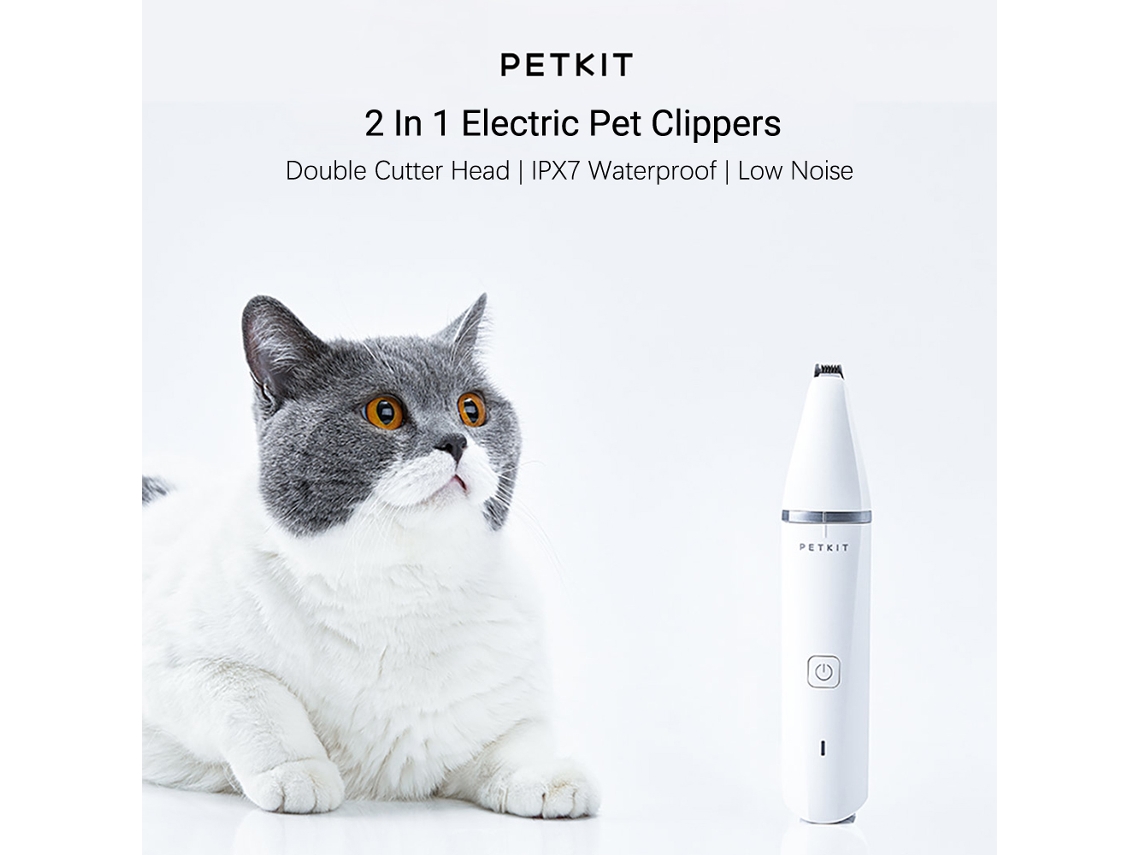 Petkit Tijeras Eléctricas Para Mascotas 2 En 1 Con Cabeça Doble Afeitadora Eléctrica Batería Recargable 600mah Para Perros Gatos