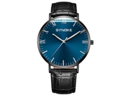 Reloj Hombre Synoke De Acero Inoxidable Cuadro Redondo Analógico Quartz 9106