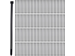Paquete De 5 Bridas Para Cables Uv Ultra Negras, 300 Mm X 7,6 Pulgadas, Resistencia A La Tracción De 75 Kg.