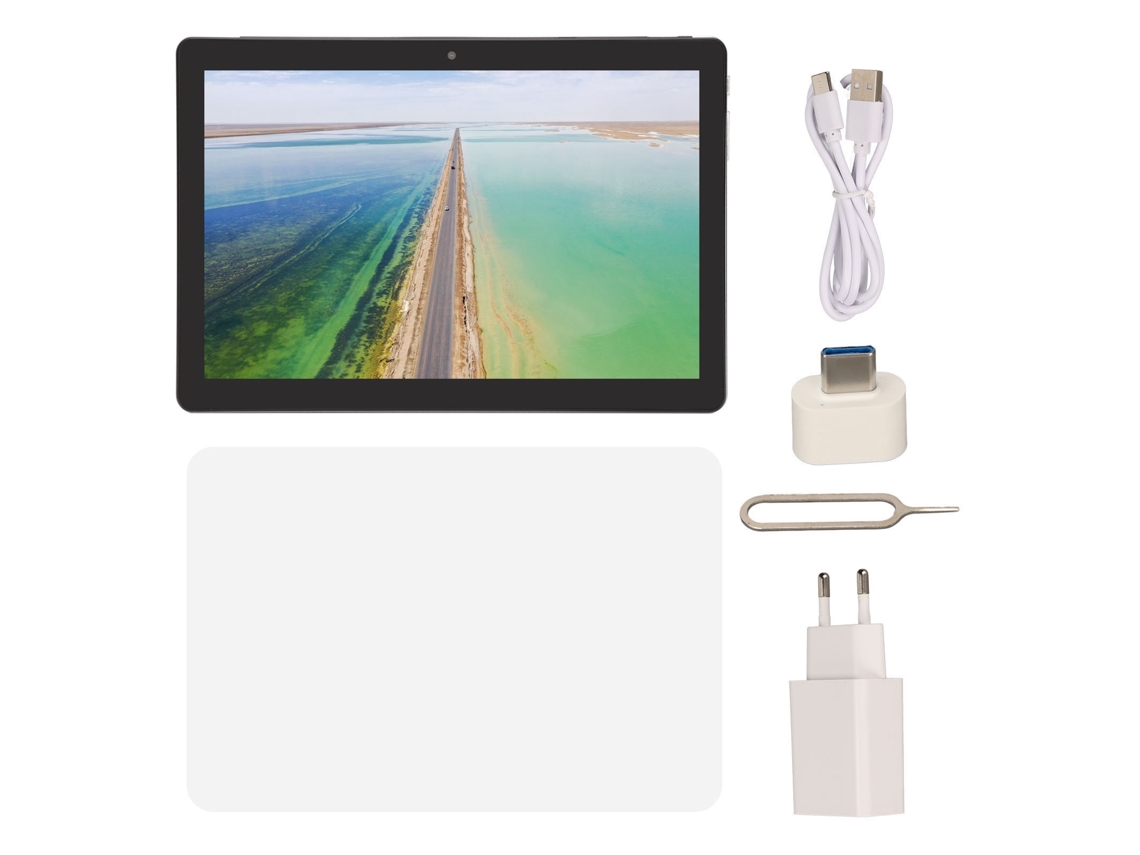 Tablet de 10.1 pulgadas, 4 GB de RAM, 64 GB de ROM, 4G LTE, Dual SIM, color plata, Android 9.0 Dorado Claro