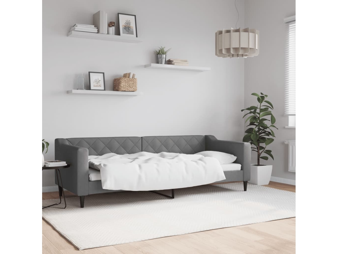 Sofá Cama Individual Lovely Home Madera Tecido Gris (80x200)
