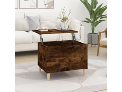 Mesa de Centro de Apoyo 60X44,5X45 Cm Derivados Madera Roble Ahumado