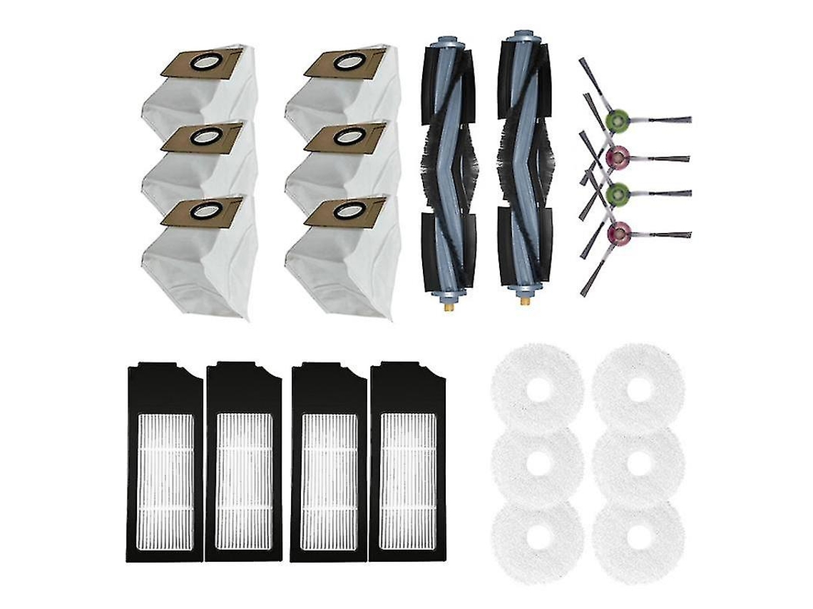 Cepillo principal, cepillo lateral, filtro HEPA, paños de fregona, compatible con Ecovacs Deebot X1