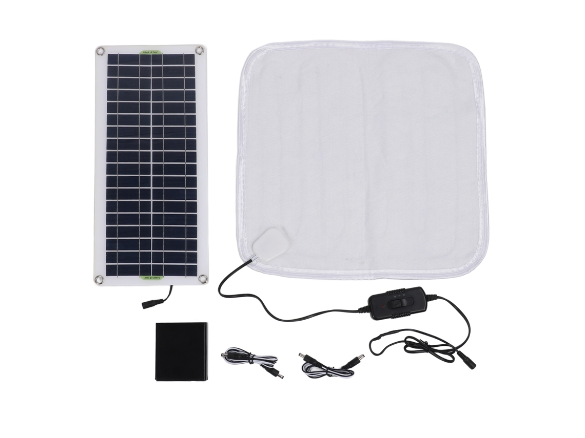 Panel Solar Portátil De 50 W Con Manta Eléctrica De 20 W Y 12 V Y Caja De Baterías Para Acampar Al Aire Libre.