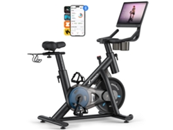 Bicicleta Magnética Merach, Pantalla Hd De 15,6", Bluetooth, Aplicación Propia, 8 Niveles De Resistencia, Volante De 6 Kg, Para Entrenamiento Aeróbico