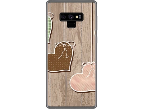 Carcasa Samsung Galaxy Note 9 TUMUNDOSMARTPHONE Corazones Madera Multicolor