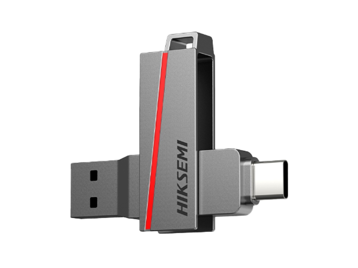 Pen Drive Hiksemi Usb-a E Usb-c 3.2 128gb Cinza