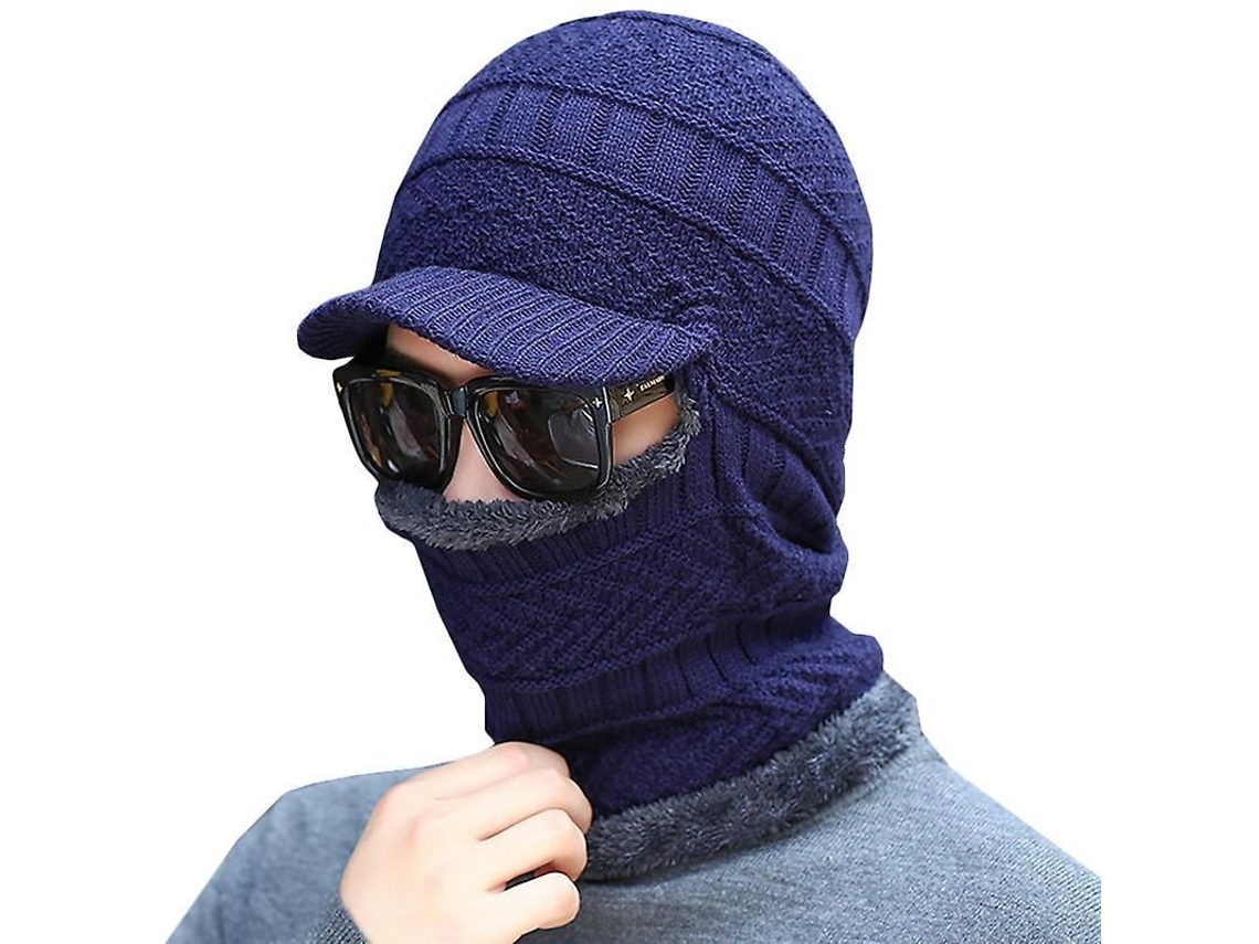 2026-gorro De Invierno Para Hombre Balaclava Con Lana Termica Gorro De Punto Calentador De Cuello