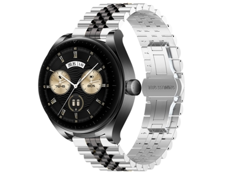 Correa de reloj inteligente para Huawei Watch Buds Five Bull, correa de reloj de acero inoxidable semicircular + herramienta para quitar la correa ...