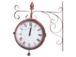 Reloj de pared decorativo retro Baok con batería, fiable y bonito para la entrada, el patio, el jardín y el patio trasero.