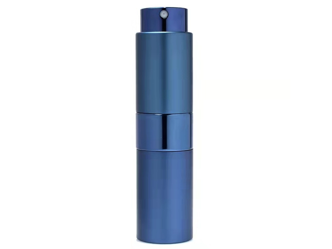 Botella Pulverizadora De Perfume Reutilizable (8 Ml, Azul Oscuro) Con Dispensador Portátil Para Viajes.