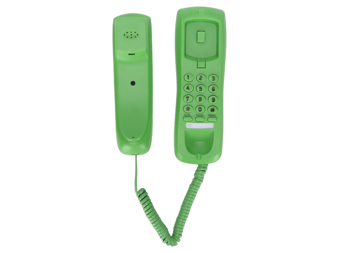 Teléfono Fijo Para Hotel Kxt628 Con Funciones De Silencio, Pausa Y Rellamada Para El Hogar, La Oficina Y El Hotel (verde)