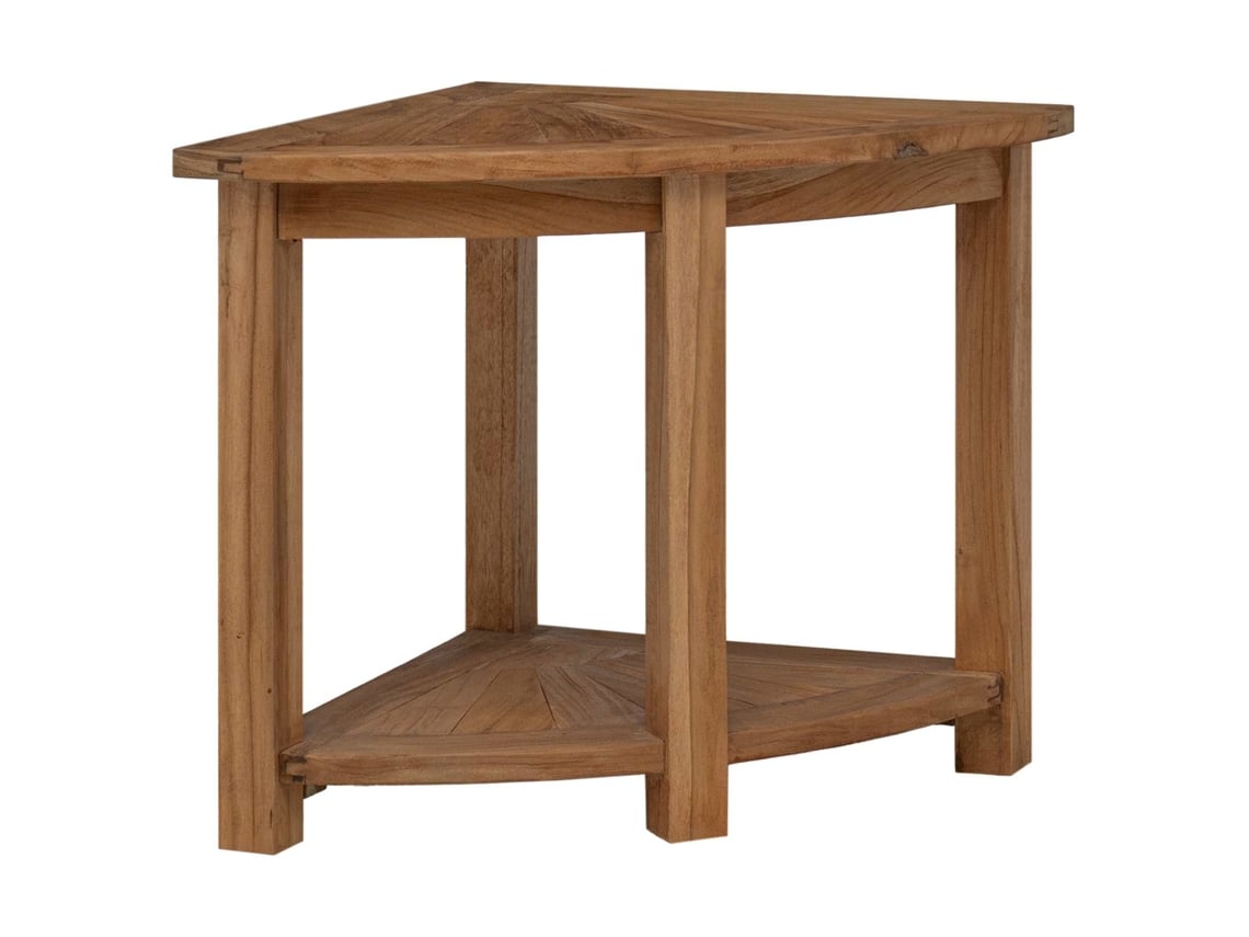 Mesa de baño esquinera Vidaxl Natural de 45 x 45 x 46 cm