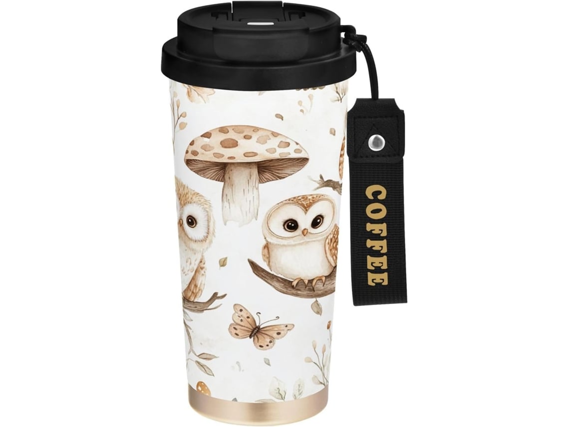 Taza De Café Acero Inoxidable Doble Pared Con Aislamiento Al Vacío, Libre Bpa, 500 Ml, Tapa Pajita Grado ...