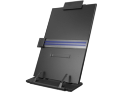 Soporte De Lectura Ajustable En Abs Y Hierro Negro, Portátil Y Ligero, Con Regla Integrada Para Oficina.