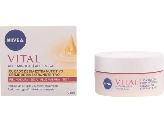 Crema Facial NIVEA Vital Anti-Arrugas Dia Piel Seca (50 ml)