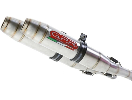 Silenciador GPR EXHAUST SYSTEMS Deeptone Stainless Steel Dual Slip On Speed Triple 1050 05-10 Homologated Plata