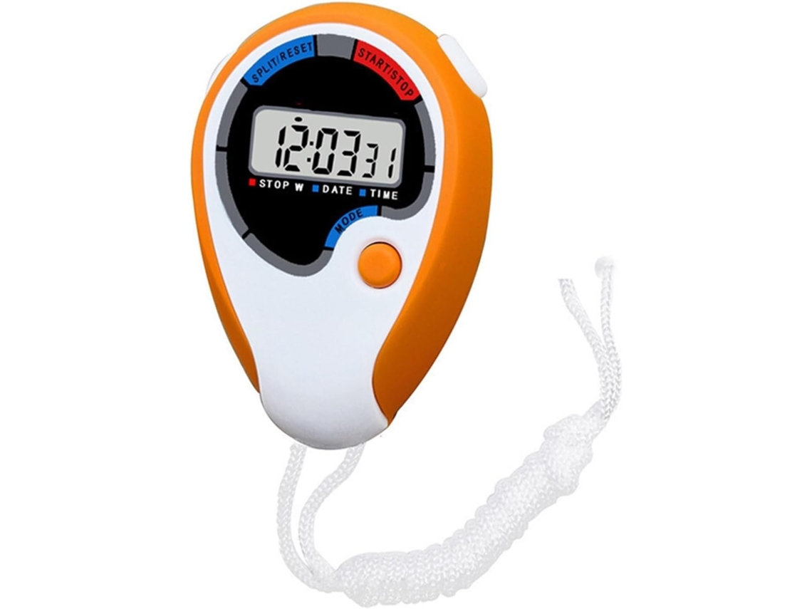 Classique Numérique Cronógrafo Lcd Portátil Cronómetro Deportivo Minuterie Avec Ficelle (naranja)
