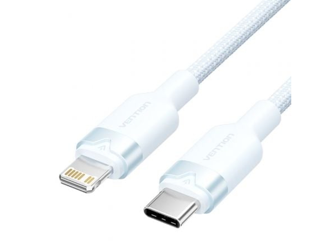 Cable Usb Tipo-C Lightning VENTION Lalsh/ Usb Tipo-C Macho Lightning Macho/ 27W/ 480Mbps/ 2M/ Azul
