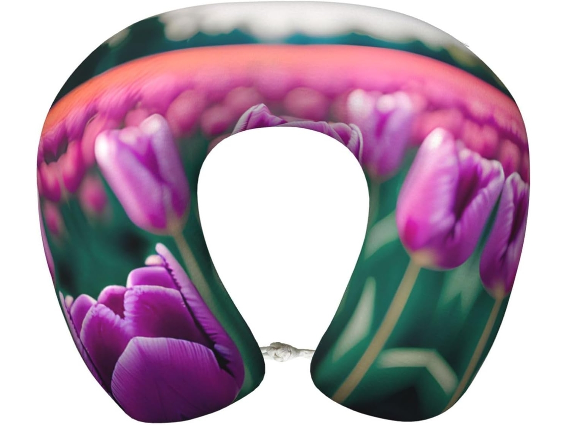 Almohada Viaje Purple Tulip Espuma Viscoelástica Poliéster, Soporte Relajación, Fácil