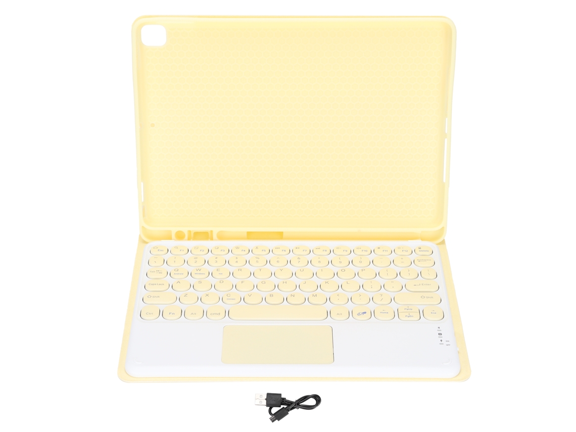 Teclado Inalámbrico Con Panel Táctil Y Funda De Silicona Para Tablet Ios/air 10.5/pro 10.5 (amarillo)