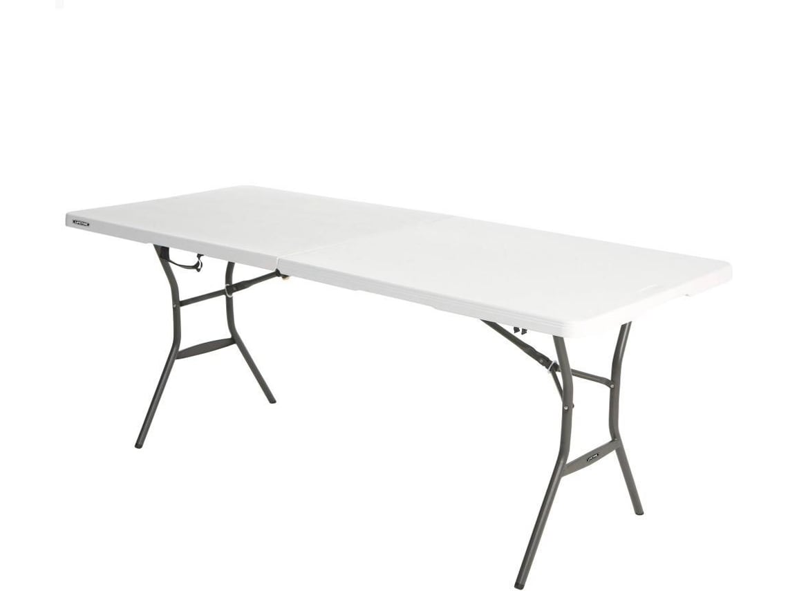 Mesa de Camping LIFETIME 92105 Blanco (183x76x74 cm)