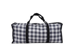 Bolsa De Almacenamiento Transparente Con Cremallera Para Sombreros, Ropa Y Zapatos - Pvc Resistente A Cuadros Azules