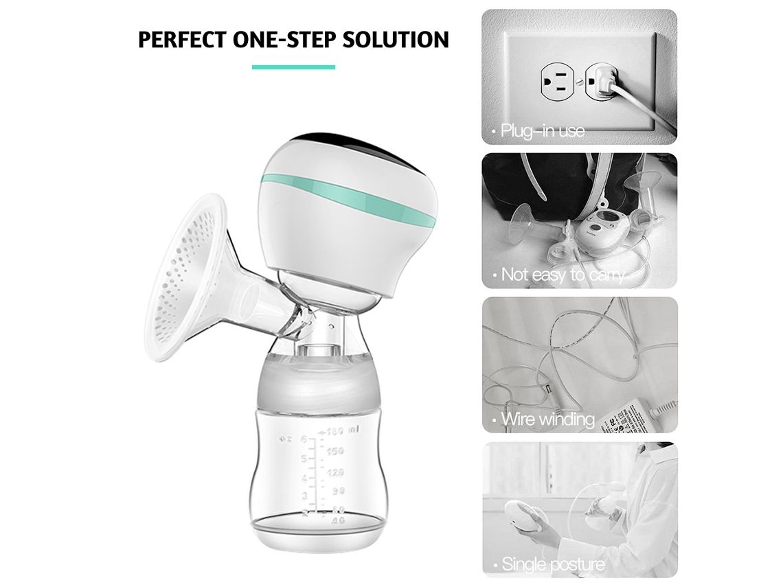 Extractor De Leche Eléctrico Portátil Youha, 3 Modos, 9 Niveles, Con Pantalla Led, Funcionamiento Silencioso.