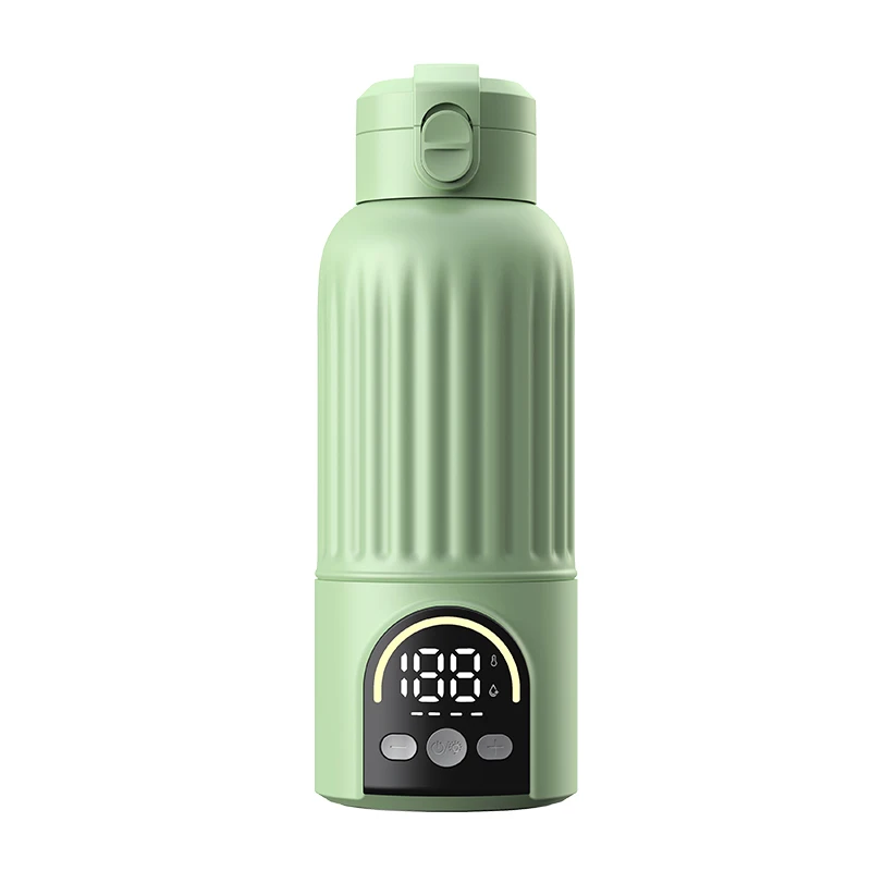 (verde Fino) Calentador De Biberones Eléctrico Portátil, Calentador De Biberones De Acero Inoxidable 316, Con Luz Nocturna