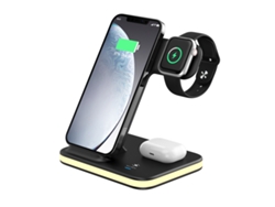 Estação De Carregamento 4 Em 1 Para Apple Watch E Carregadores Sem Fio Para Iphone 15, 14 E 13.