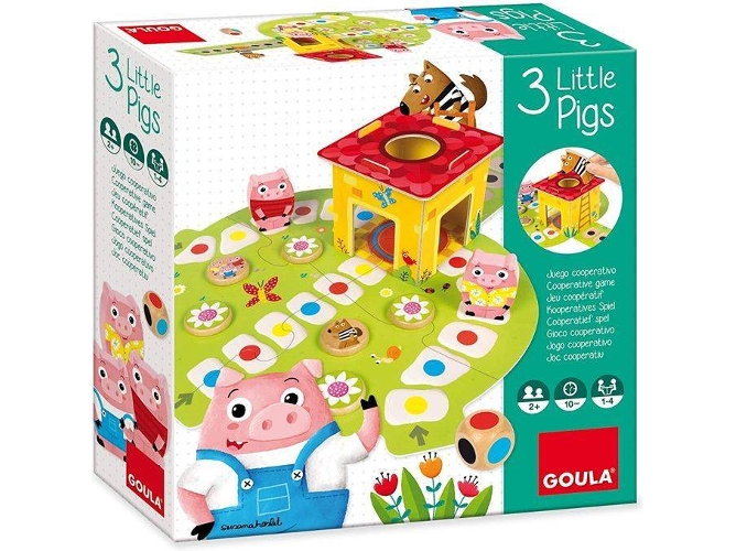 - EspañolJuegos de Mesa DISET Juego Tres Cerditos Goula (Edad Mínima: 2 - Español)