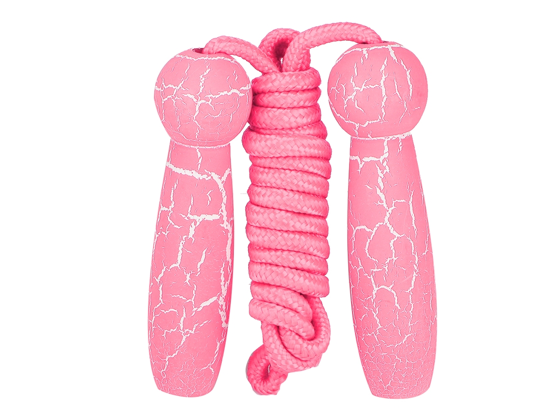 Ats-cuerda De Saltar Ajustable De Madera Para Niños Estudiantes Adultos Fitness Juego Rosa