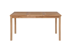 Mesa de jardín exterior de 150x90x77 cm, madera maciza de teca HARLANV1