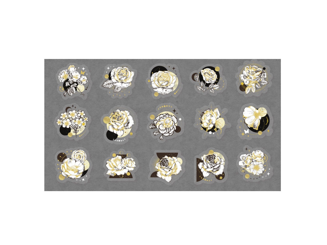 30 pegatinas láser doradas para mascotas, pegatinas de mano para manualidades, suministros para scrapbooking, pegatinas rosas