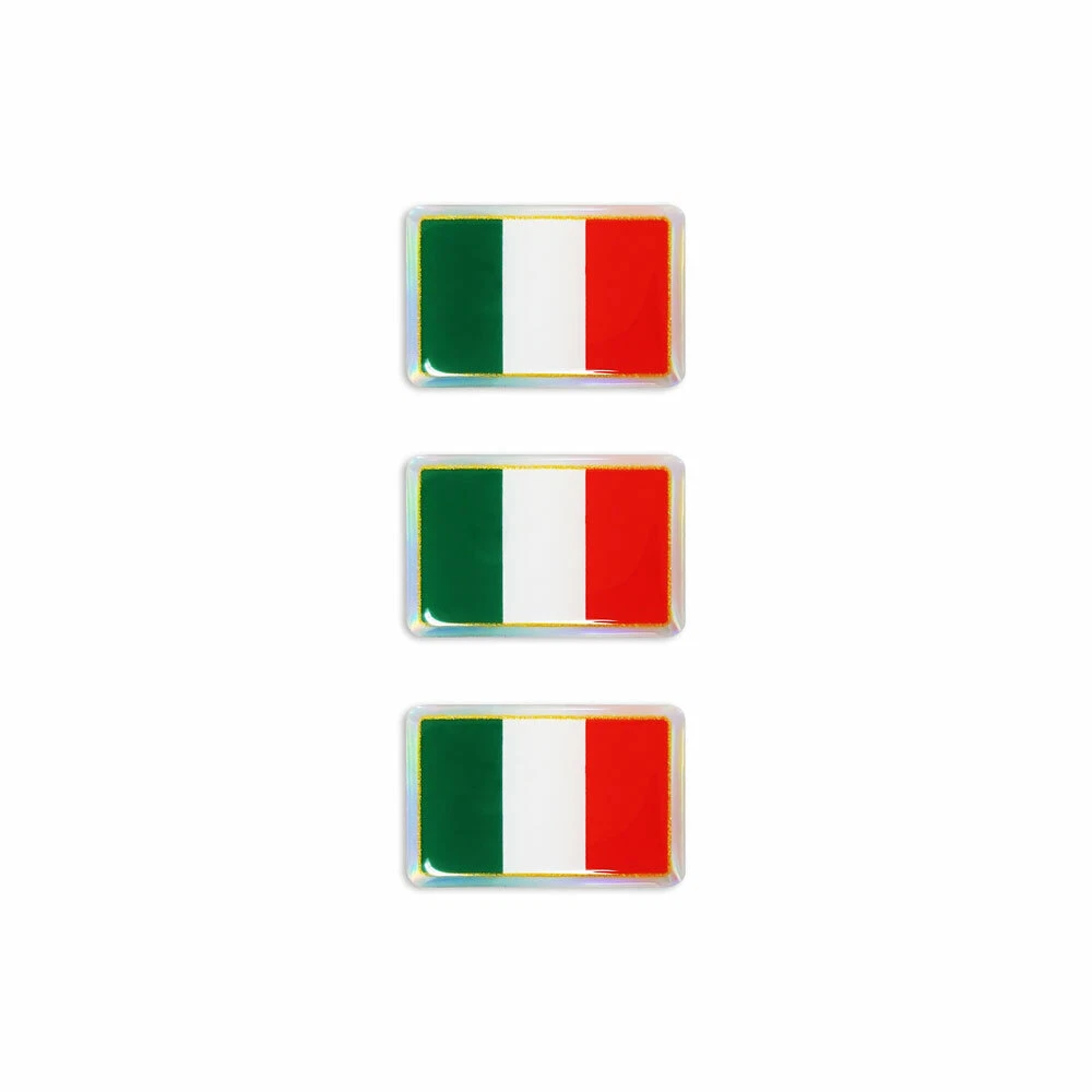 Pegatina 3D de la Bandera Italiana HQ, Pack de 3 Unidades 4r Quattroerre.it
