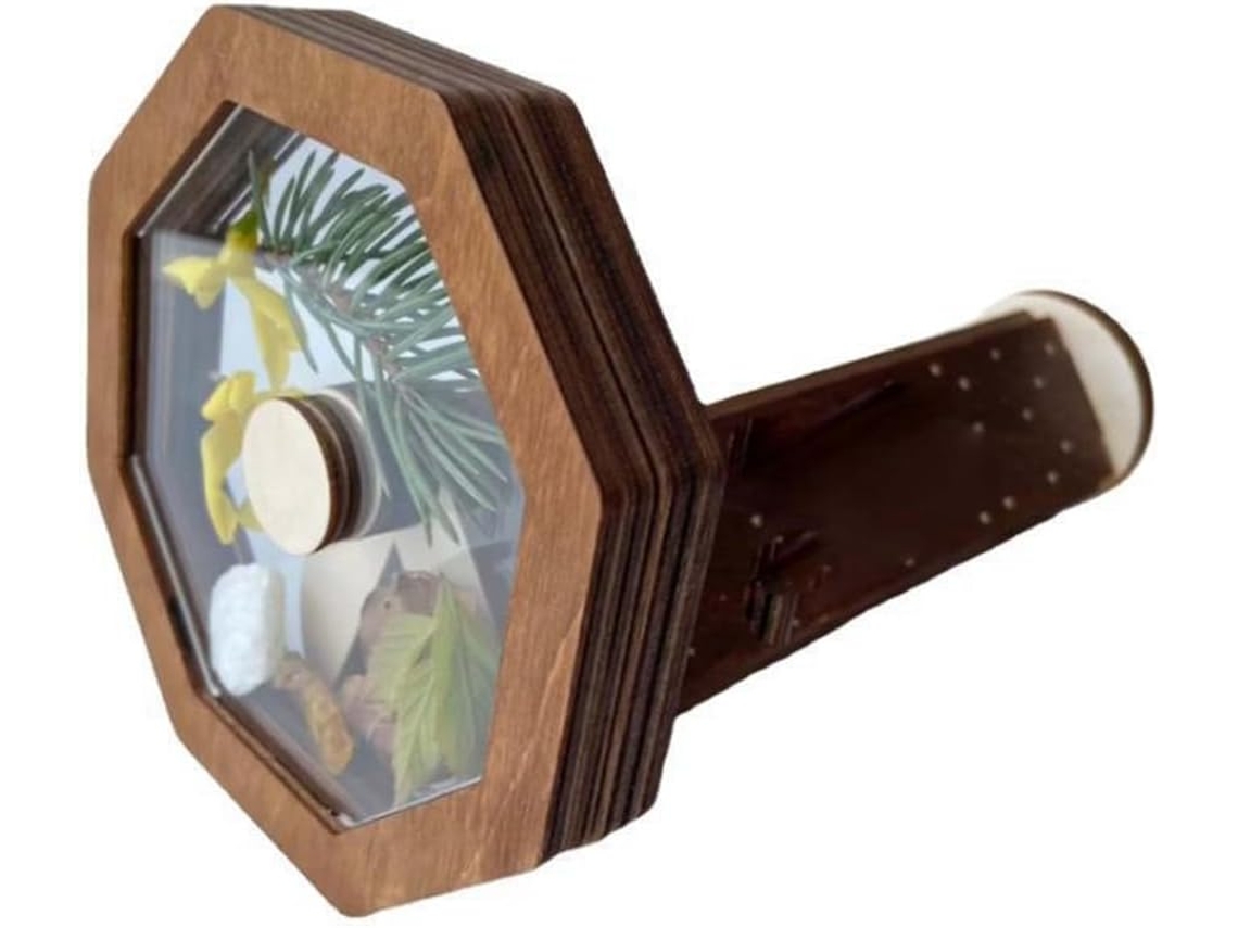 Kit De Caleidoscopio De Madera Hecho A Mano, Juguete Interactivo De Lógica Diy Clásico Para Niños