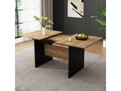 Mesa De Comedor Extensible Para 4 A 6 Personas - En Mdf - Marrón
