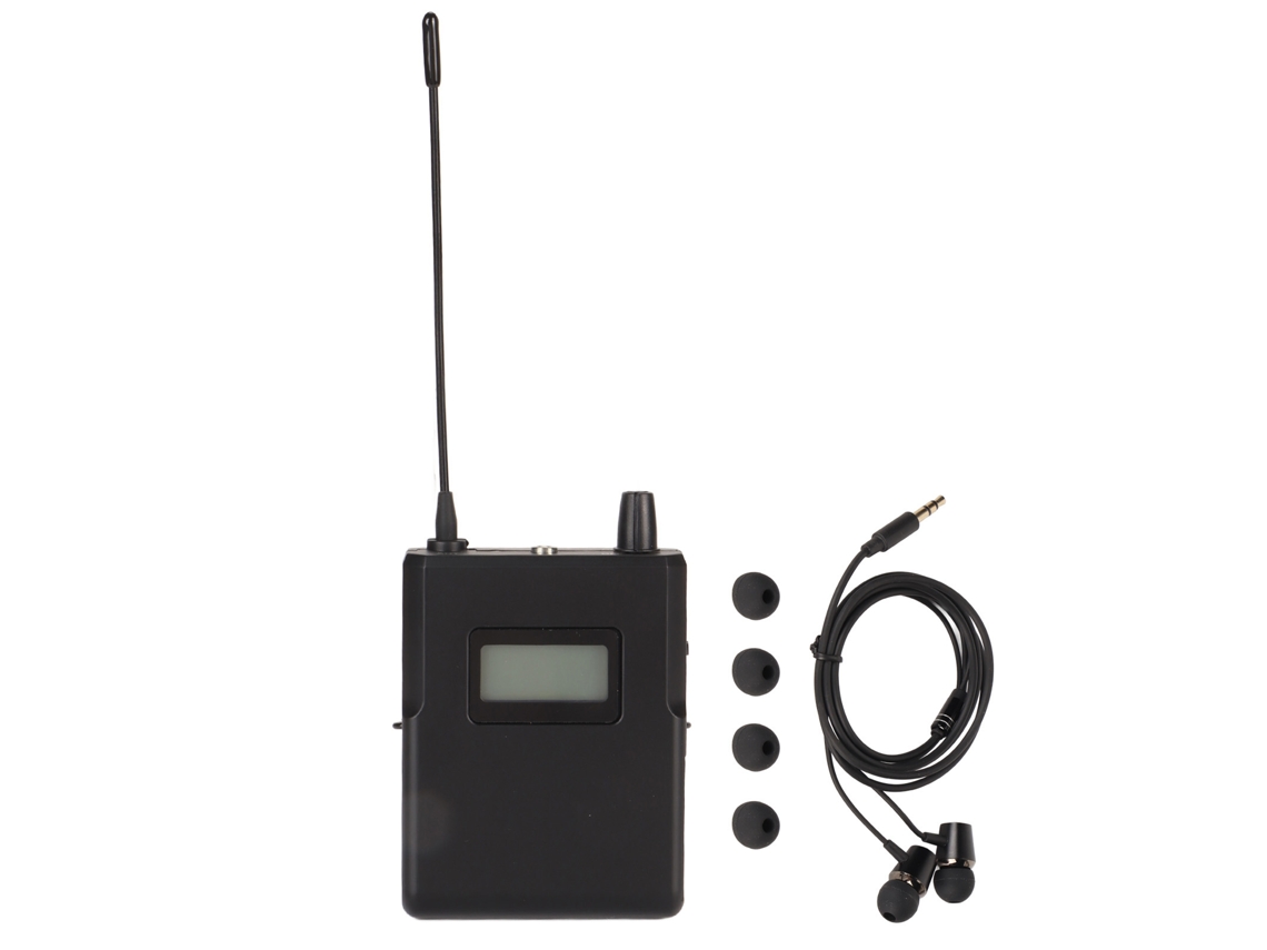Receptor de sistema IEM portátil con pantalla LCD