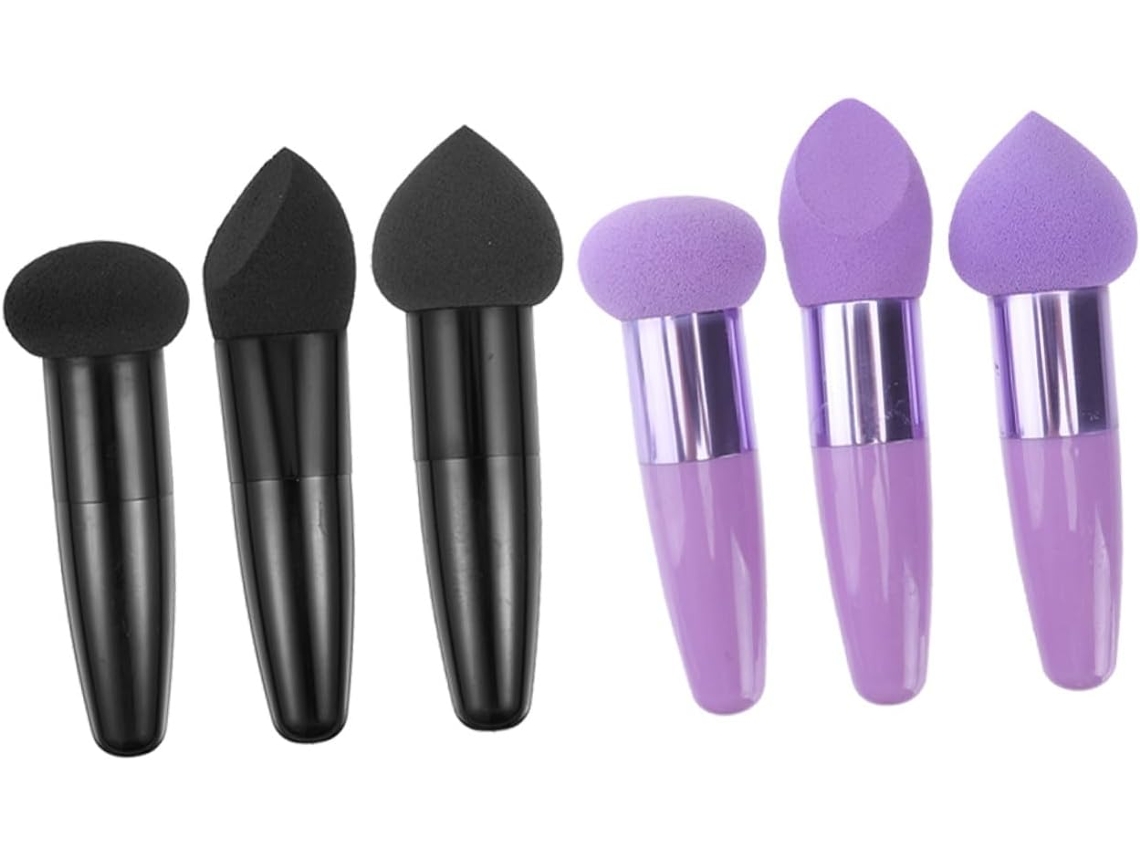 6pièces Lot De Éponges Maquillaje Portátils Accessoires Et Cosmétiques