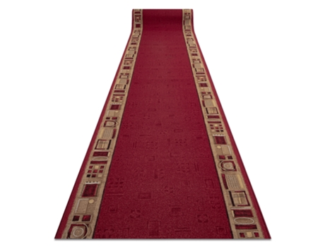 Alfombra de pasillo con refuerzo de goma JENA burdeos 80cm